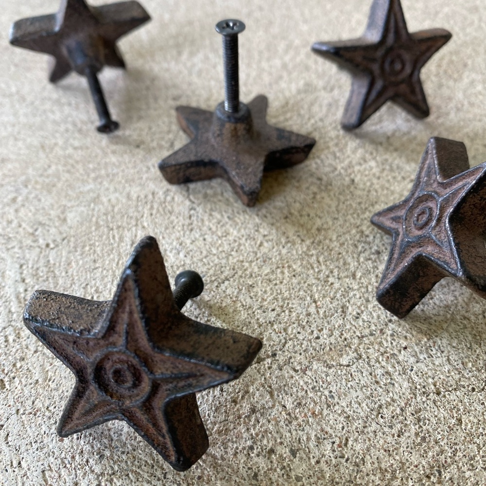 Cast Iron Star Drawer Knobs